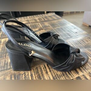 Aldo Black Strappy Heels